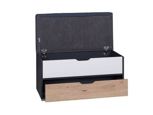 Скамья для прихожей BSL Concept Iwa, 84,5x41,5x45 см, черная цена и информация | Полки для обуви, банкетки | pigu.lt