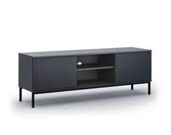 TV staliukas BSL Concept Query, 150x41x50 cm, juodas kaina ir informacija | TV staliukai | pigu.lt