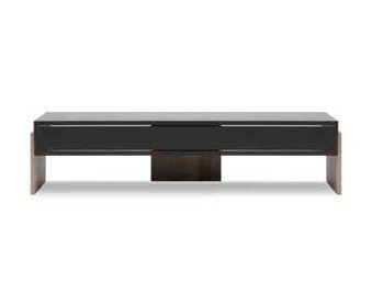 TV staliukas BSL Concept Zhuri, 120x35x30 cm, juodas kaina ir informacija | TV staliukai | pigu.lt