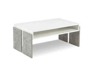 Журнальный столик BSL Concept Zoie, 100x60x45 см, белый цена и информация | Журнальные столы | pigu.lt