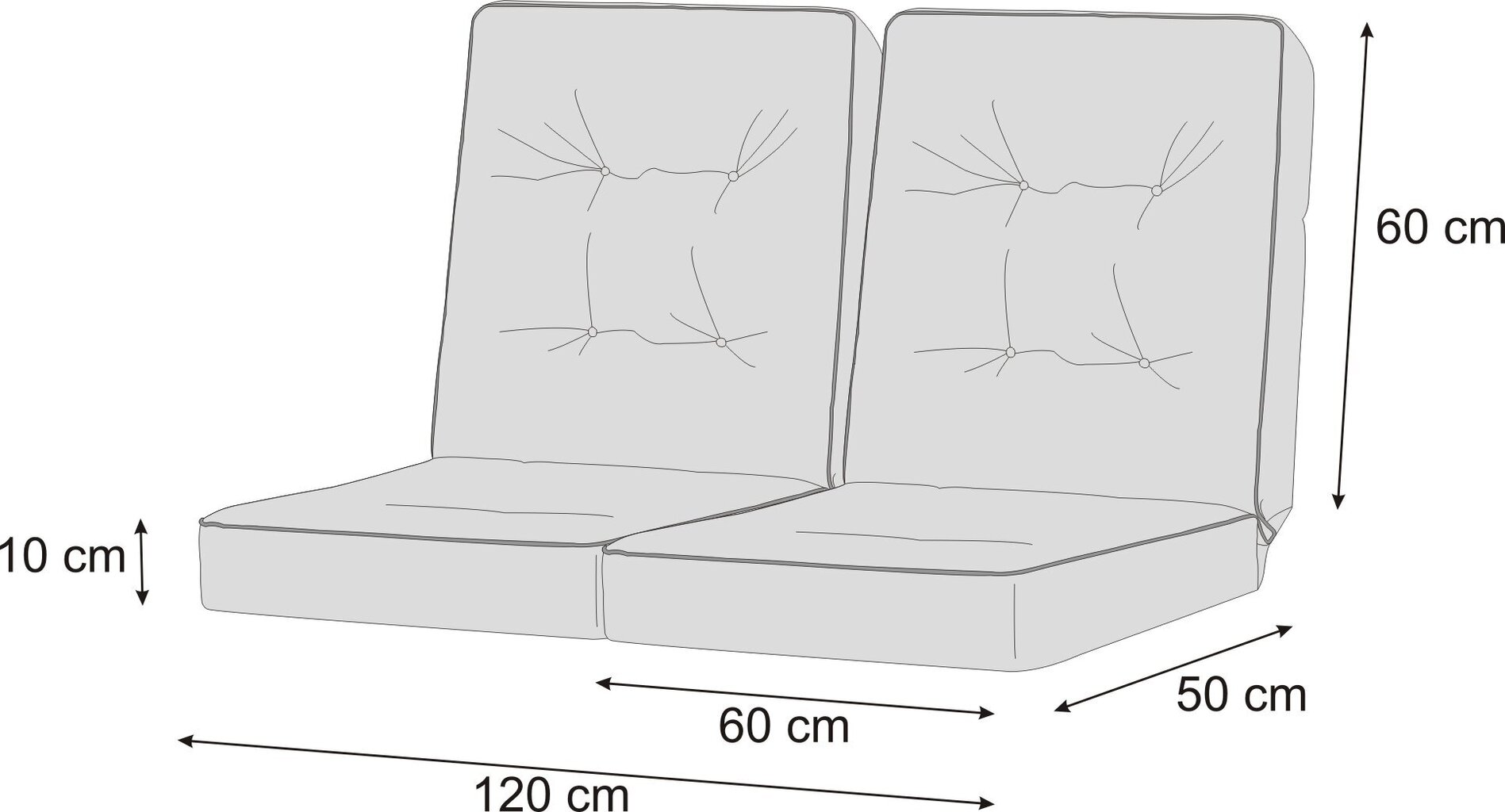 2-jų pagalvių komplektas Hobbygarden Venus 3D 120 cm, žalias kaina ir informacija | Pagalvės, užvalkalai, apsaugos | pigu.lt