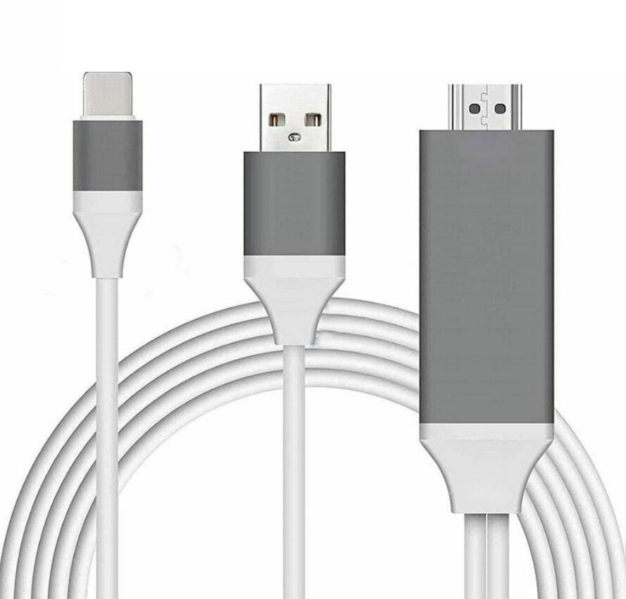 Adapteris Lightning HDMI FHD USB kabelis iPhone iPad kaina ir informacija | Adapteriai, USB šakotuvai | pigu.lt