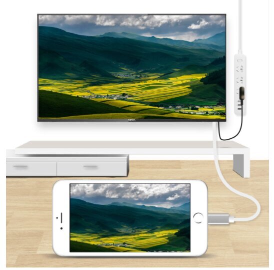 Adapteris Lightning HDMI FHD USB kabelis iPhone iPad kaina ir informacija | Adapteriai, USB šakotuvai | pigu.lt