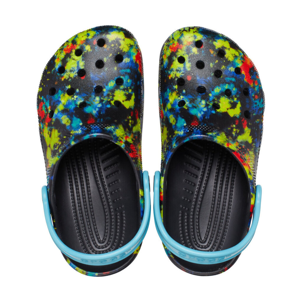 Šlepetės vaikams Crocs™ Classic Tie Dye Graphic Clog Kid's 166213, juodos kaina ir informacija | Šlepetės, kambario avalynė vaikams | pigu.lt