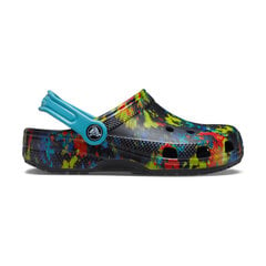 Šlepetės vaikams Crocs™ Classic Tie Dye Graphic Clog Kid's 166213, juodos цена и информация | Детские тапочки, домашняя обувь | pigu.lt