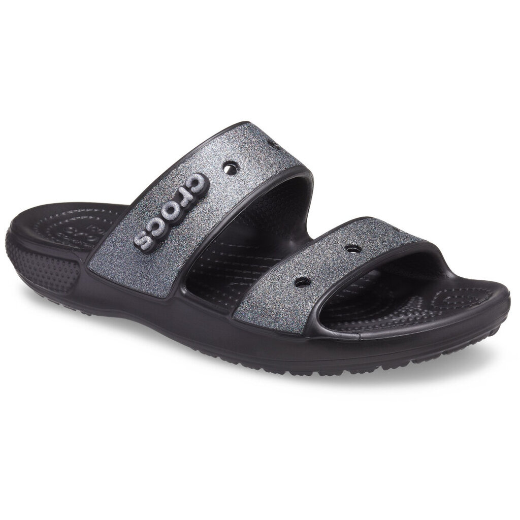 Šlepetės moterims Crocs™ Classic Glitter II Sandal, juodos цена и информация | Šlepetės moterims | pigu.lt