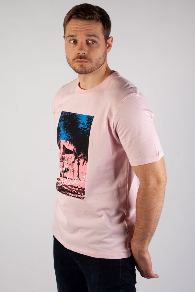 Marškinėliai vyrams LTB, rožiniai kaina ir informacija | Vyriški marškinėliai | pigu.lt