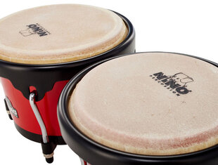 NINO Percussion 17R-BK bongo (Red) kaina ir informacija | Perkusija | pigu.lt