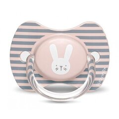 Силиконовая пустышка Suavinex Hygge Baby, 6-18 мес., Rabbit Pink цена и информация | Пустышки | pigu.lt