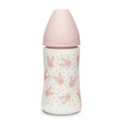 Buteliukas Suavinex 270 ml, Rabbit Pink цена и информация | Бутылочки и аксессуары | pigu.lt