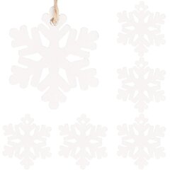 Рождественское украшение Снежинка CA0768, 6 шт. цена и информация | Праздничные декорации | pigu.lt