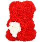 Spingos meškiukas iš rožių su dėžute, 25x17x16 cm kaina ir informacija | Kitos originalios dovanos | pigu.lt