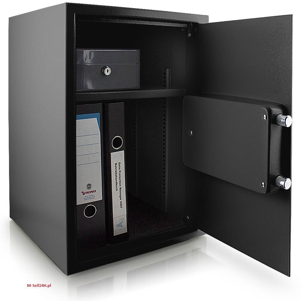Šarvuotas seifas su elektroniniu kodo užraktu,juodas kaina ir informacija | Seifai | pigu.lt