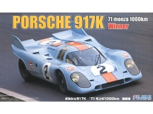 Сборная пластиковая модель Fujimi - Porsche 917K '71 Monza 1000km Championship Car, 1/24, 12616 цена и информация | Конструкторы и кубики | pigu.lt