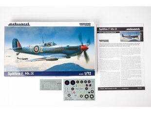 Сборная пластиковая модель Eduard - Spitfire F Mk.IX Weekend Edition, 1/72, 7460 цена и информация | Конструкторы и кубики | pigu.lt