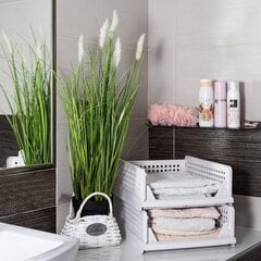 Springos vonios rankšluosčių laikiklis, baltas kaina ir informacija | Vonios kambario aksesuarai | pigu.lt