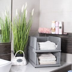 Sprigos vonios rankšluosčių laikiklis, pilkas kaina ir informacija | Vonios kambario aksesuarai | pigu.lt