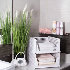 Springos vonios rankšluosčių laikiklis, baltas kaina ir informacija | Vonios kambario aksesuarai | pigu.lt