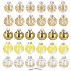 Рождественские шары CA0882, 30 шт. цена и информация | Праздничные декорации | pigu.lt