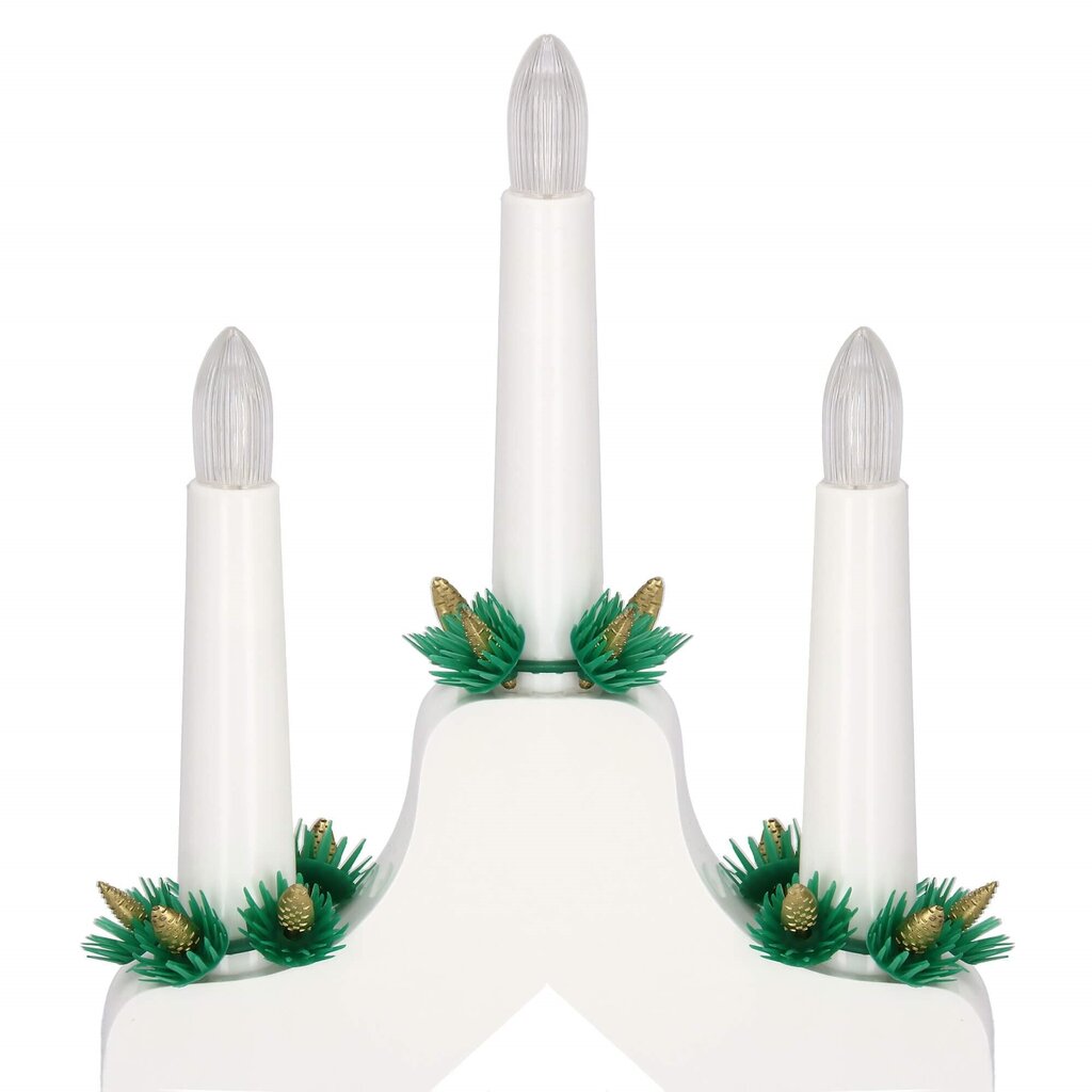 Šviečianti kalėdinė dekoracija žvakidė kaina ir informacija | Kalėdinės dekoracijos | pigu.lt