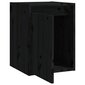 vidaXL Sieninė spintelė, juoda, 30x30x40cm, pušies medienos masyvas kaina ir informacija | Lentynos | pigu.lt