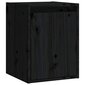 vidaXL Sieninė spintelė, juoda, 30x30x40cm, pušies medienos masyvas цена и информация | Lentynos | pigu.lt