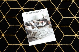 Современная ковровая дорожка Gloss 409C 86, чёрная / золотая  цена и информация | Ковры | pigu.lt