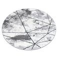 Современный круглый ковёр Cozy Polygons, серый