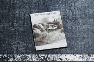 ANDRE 1486 plovimo kilimas Rėmelis vintage - juoda / balta kaina ir informacija | Kilimai | pigu.lt