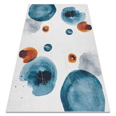 ANDRE 1112 plovimo kilimas Abstrakcijos vintažas - baltas / mėlyna kaina ir informacija | Kilimai | pigu.lt