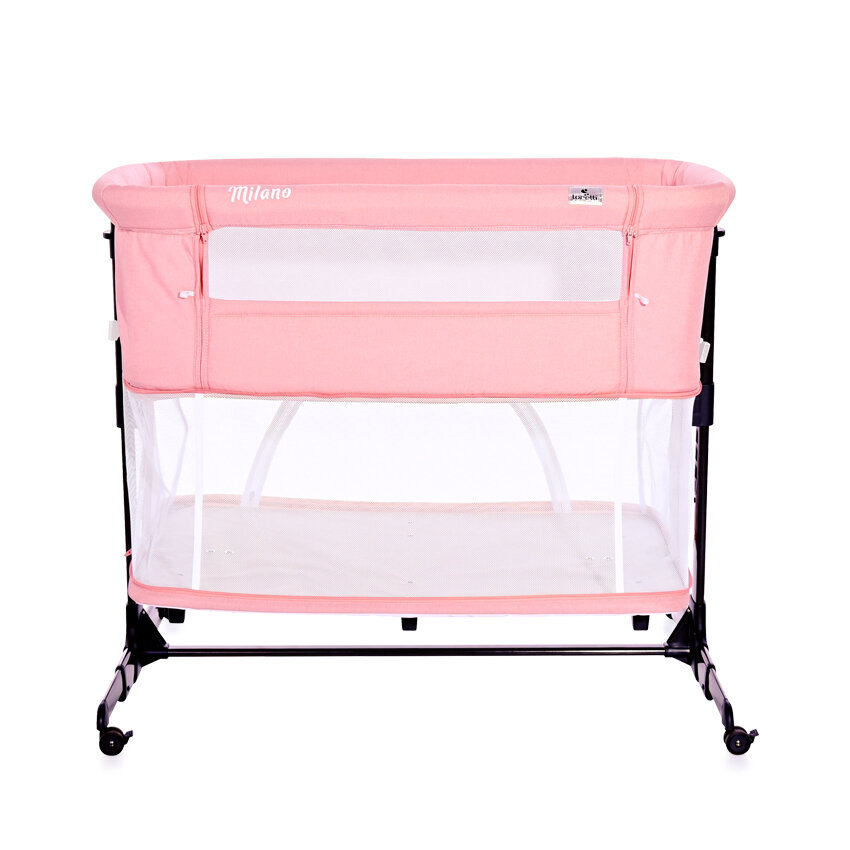 Maniežas - lovytė Lorelli Crib Milano 2in1, Pink kaina ir informacija | Maniežai vaikams | pigu.lt