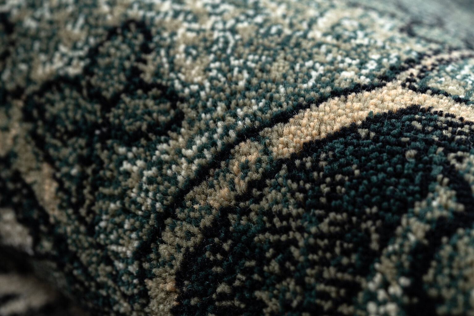 Vilnonis kilimas POLONIA Dukato Ornamentas iron žalias kaina ir informacija | Kilimai | pigu.lt