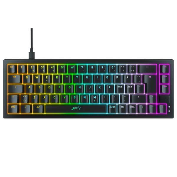 Klaviatūra Xtrfy K5 Compact, RGB, juoda, UK цена и информация | Klaviatūros | pigu.lt