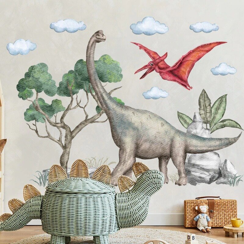 Vaikiškas sienų lipdukas Dinozauras цена и информация | Interjero lipdukai | pigu.lt