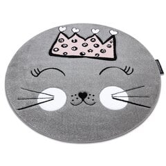 Ковёр круглый Petit Cat, серый цена и информация | Ковры | pigu.lt