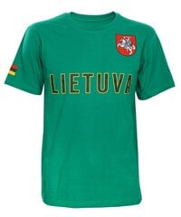 Vyriški sirgalių marškinėliai su lietuviška atributika, žali kaina ir informacija | Lietuviška sirgalių atributika | pigu.lt