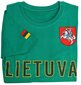 Vyriški sirgalių marškinėliai su lietuviška atributika, žali цена и информация | Lietuviška sirgalių atributika | pigu.lt