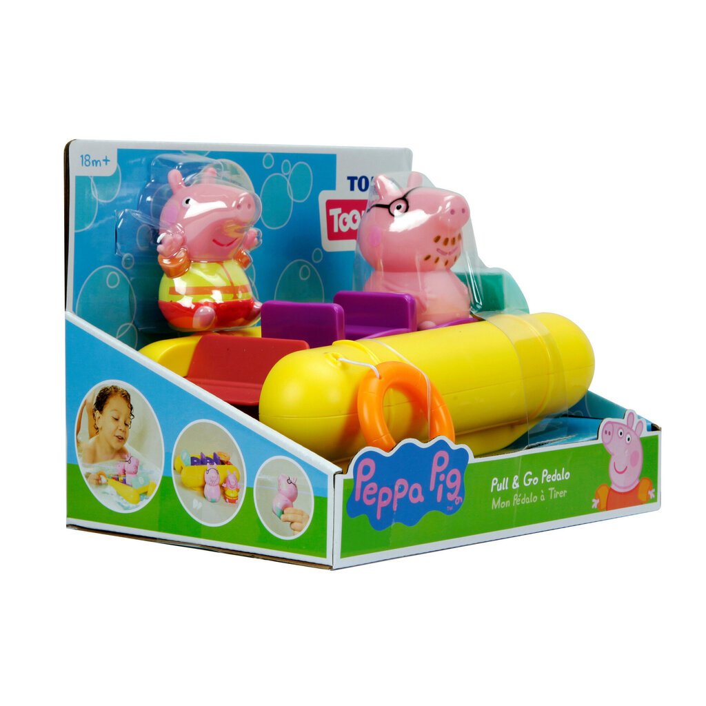 Vonios žaislas Pull & Go Pedalo Tomy, E73107C kaina ir informacija | Žaislai kūdikiams | pigu.lt
