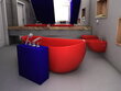 Laisvai pastatoma vonia GIANNA 170 cm, raudona, click-clack + sifonas, kompozitas kaina ir informacija | Vonios | pigu.lt
