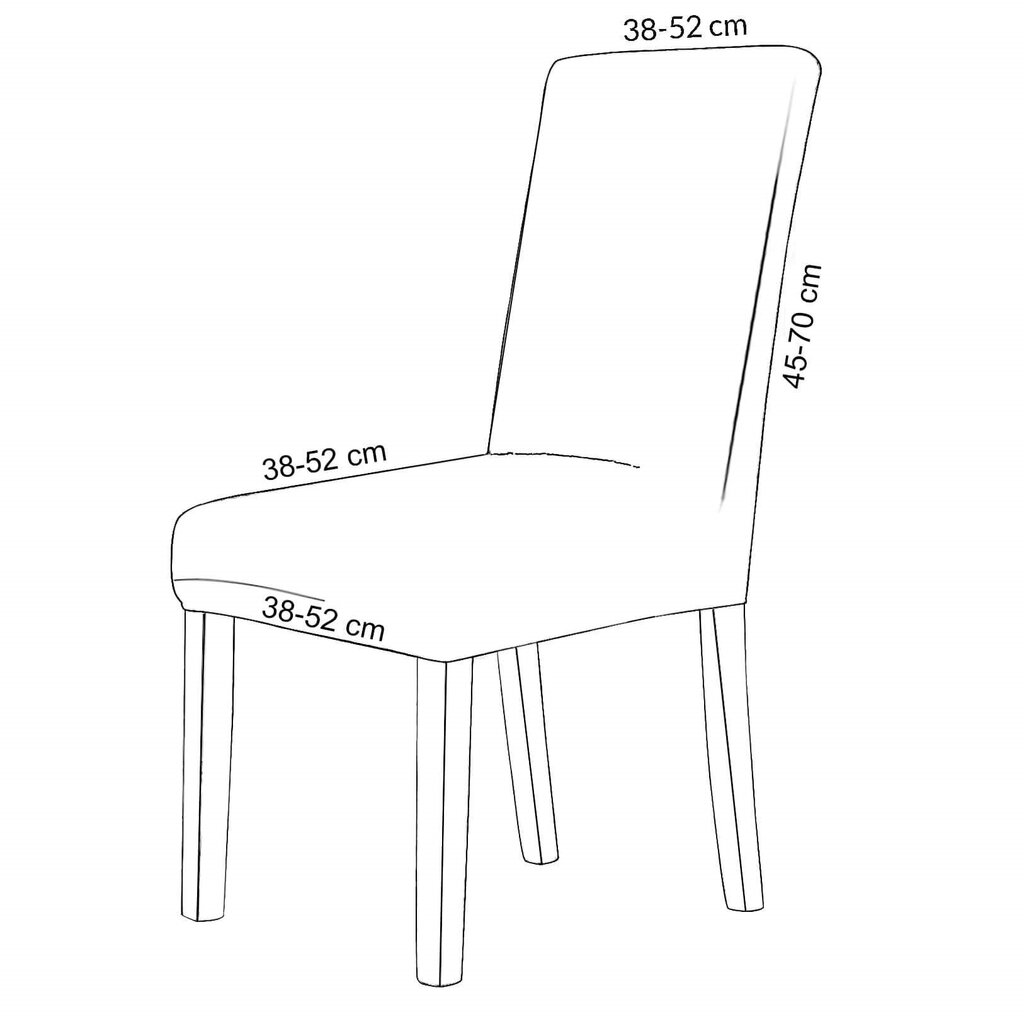 Springos kėdės užvalkalas HA0011, 45x70 cm kaina ir informacija | Baldų užvalkalai | pigu.lt