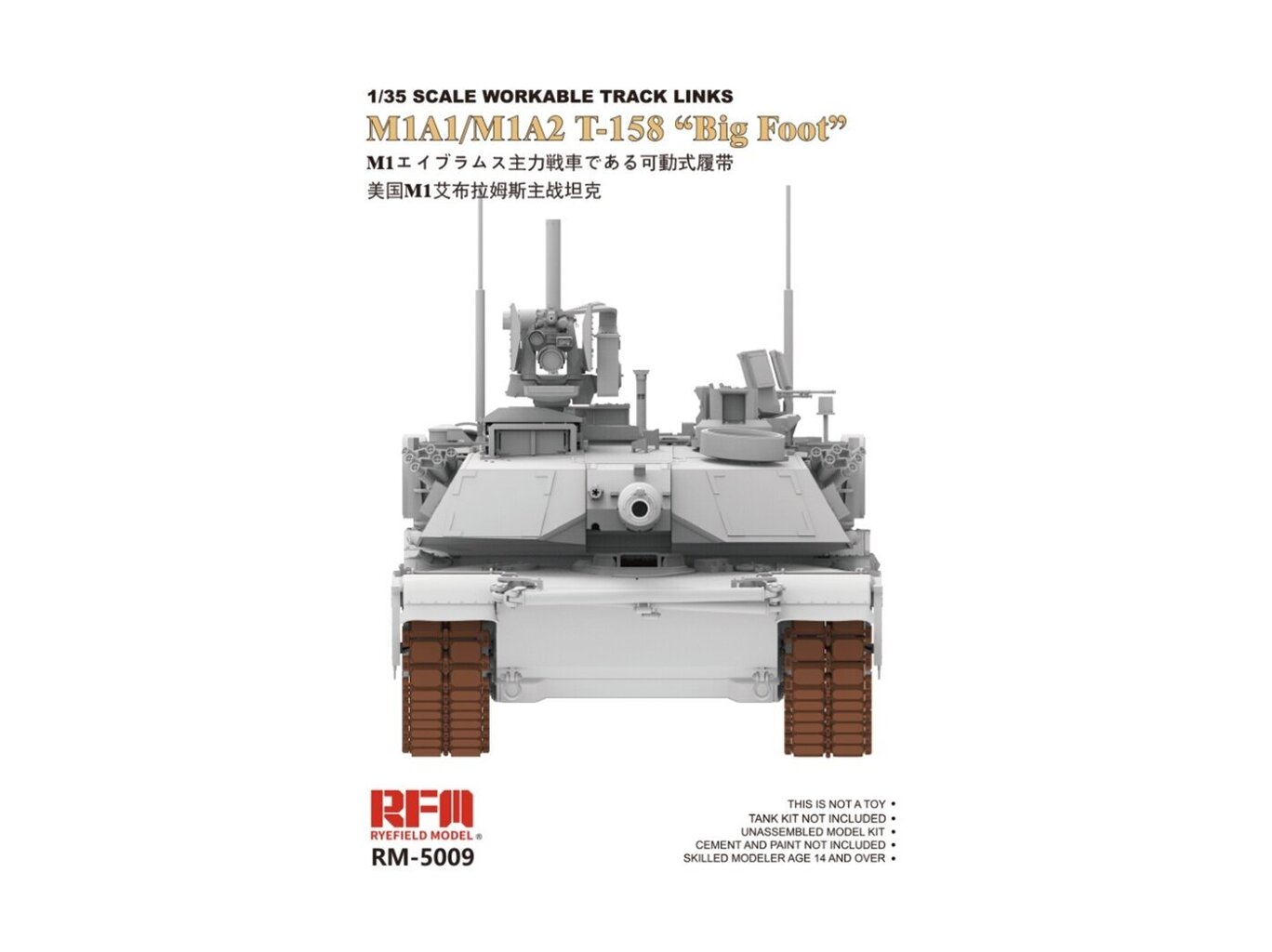 Plastikinių bėgių jungčių rinikys M1A1/M1A2 T-158 Big Foot Rye Field Model, 5009 kaina ir informacija | Konstruktoriai ir kaladėlės | pigu.lt