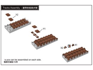 Сборная модель Rye Field Model - M1A1/M1A2 T-158 «Big Foot» Workable Track Link, 1/35, 5009 цена и информация | Конструкторы и кубики | pigu.lt