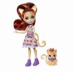 Figūrėlė Enchantimals City Tarla Orange Cat & Cuddler, 15 cm kaina ir informacija | Žaislai mergaitėms | pigu.lt