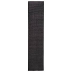 vidaXL Kilimas, juodos spalvos, 66x300cm, natūralus sizalis цена и информация | Ковры | pigu.lt