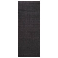 vidaXL Kilimas, juodos spalvos, 80x200cm, natūralus sizalis цена и информация | Ковры | pigu.lt