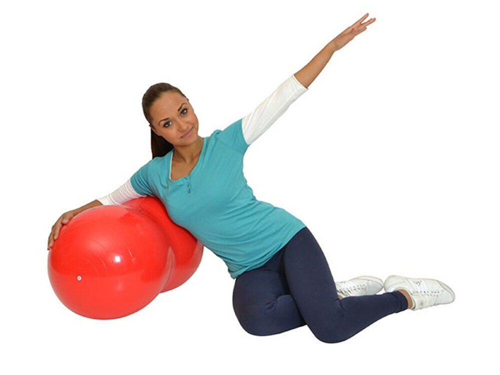 Gimnastikos kamuolys, su pompa, žalias kaina ir informacija | Gimnastikos kamuoliai | pigu.lt