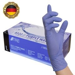 Нитрас нитриловые перчатки Wave purple, M размер 100 шт. цена и информация | Первая помощь | pigu.lt