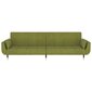 Dvivietė vidaXL sofa-lova su pakoja, žalia kaina ir informacija | Sofos | pigu.lt