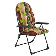 Fotelis Samar Hoch C025-04BB Patio, rudas/žalias kaina ir informacija | Lauko kėdės, foteliai, pufai | pigu.lt