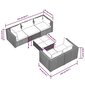 Sodo baldų komplektas, su pagalvėlėmis, 6 dalių, juodas kaina ir informacija | Lauko baldų komplektai | pigu.lt